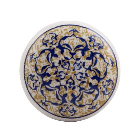 Blue Floral Flat Ceramic Wine Stopper